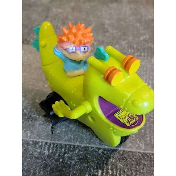 Burger King Rugrats Chuckie dinosaur car toy figure - Picture 1 of 5
